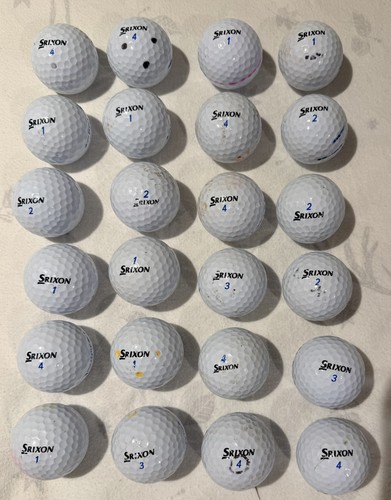 Srixon green golf balls used - green,